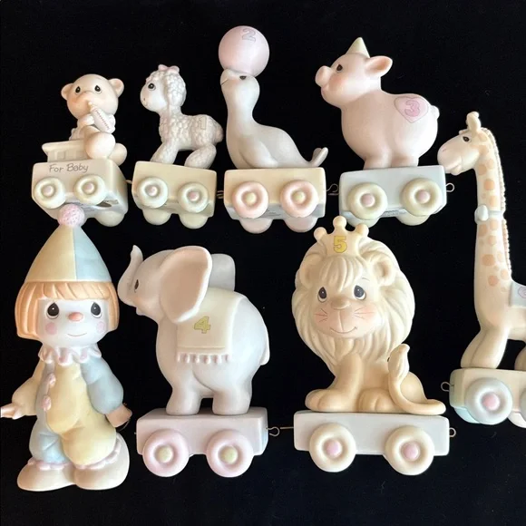 Precious moments birthday train circus clown figurine set baby 1 2 3 4 5 6 - Picture 1 of 13